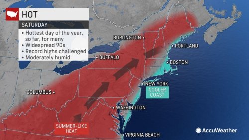 Surge of heat to bring hottest weather since last summer to Northeast