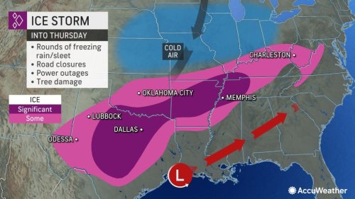 Dangerous ice storm to persist across several states into Wednesday night