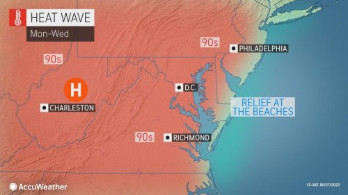 Near-record heat to follow unofficial start to summer in mid-Atlantic