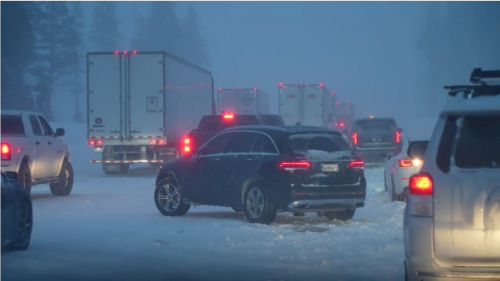 Monster storm shuts down 100-mile stretch of I-80 in California amid blizzard conditions, damaging winds