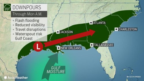 Downpours to threaten flooding across Southeast