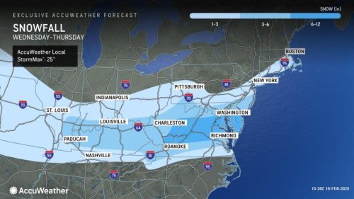 February frenzy of winter storms to end with a major snowstorm in the mid-Atlantic this week