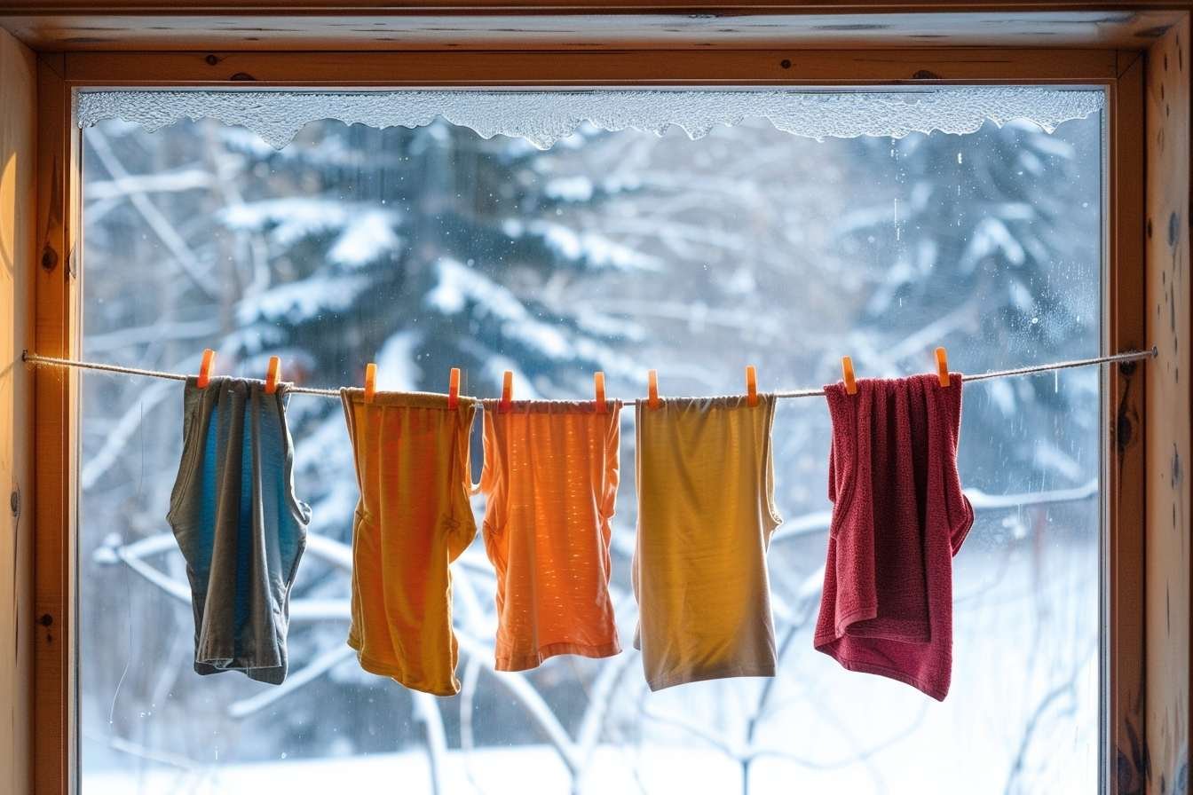 Suspendre du linge humide chez soi pourrait nuire à votre santé
