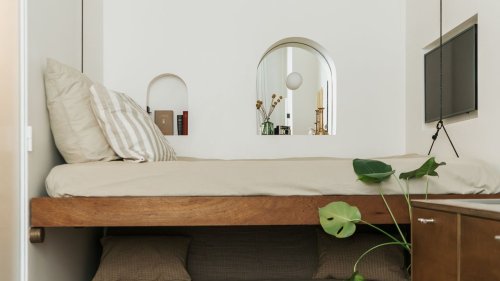 Eine komplette Wohnung auf 12 Quadratmetern? Ein schwebendes Schlafzimmer macht’s möglich!