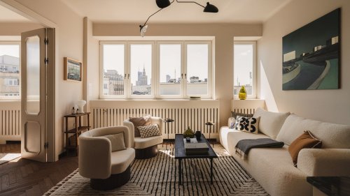 Kleine Wohnung in Warschau: So schön bringt ein Umbau modernen Grundriss und Retro-Charme zusammen