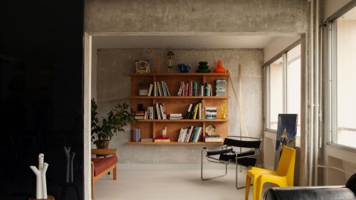 L'atelier d'un couple d'artistes à Paris, 80 m2 d'inspiration brutaliste