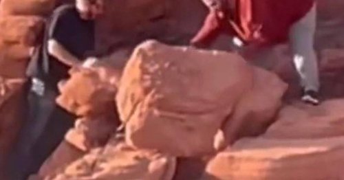 Lake Mead visitors caught on video destroying ancient rock formations