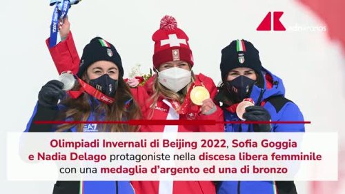 Pechino 2022, storica doppietta nella libera: Goggia argento e Delago bronzo