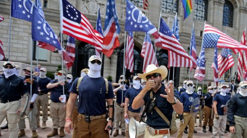 Patriot Front Members March in Boston, Black Man Attacked