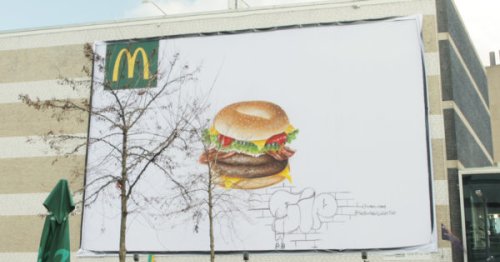 McDonald's Got NYC's Bushwick Collective to Paint Bagel Burgers on Billboards All Over Holland