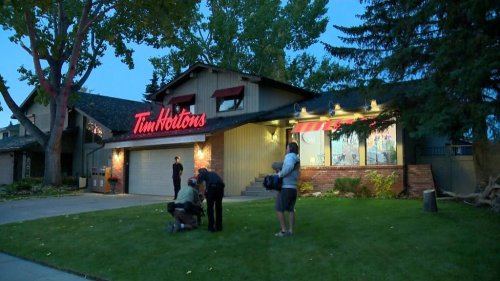Tim Hortons Surprised This Calgary Street by Taking Over a Residential Home Overnight