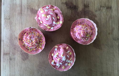 Cupcake vanille coeur Nutella d'Elinax