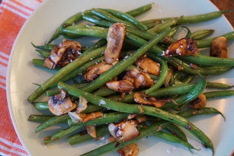 Roasted Green Beans and Mushrooms