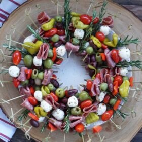 Holiday Antipasto Wreath Appetizer