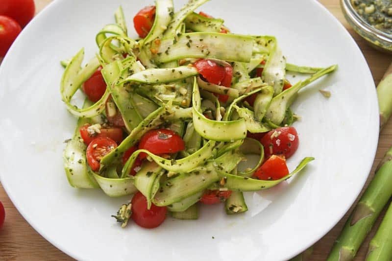 Shaved Asparagus Pesto Salad