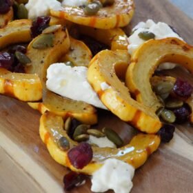 Roasted Delicata Squash & Burrata