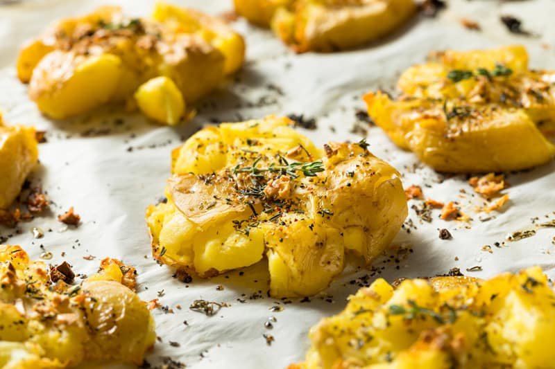Oven-Baked Crispy Smashed Potatoes