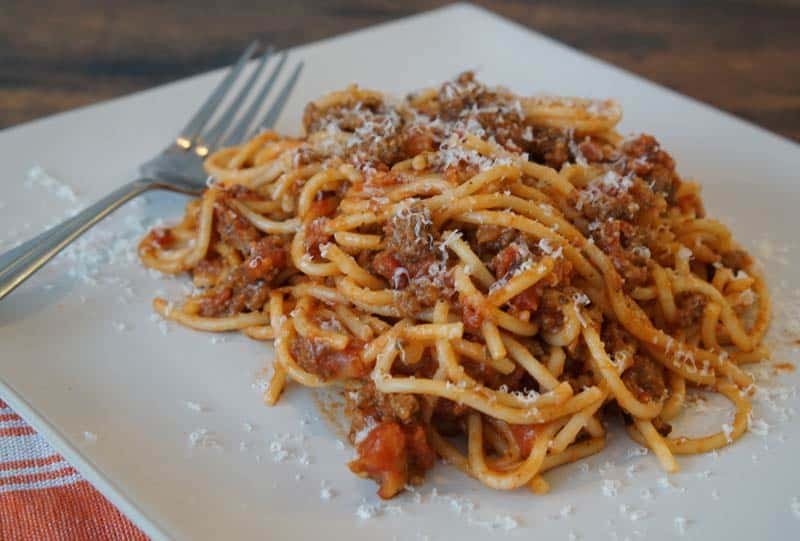 Homemade Spaghetti & Meat Sauce