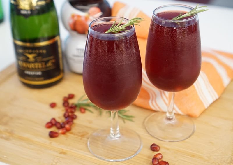 Pomegranate French 75 Cocktail