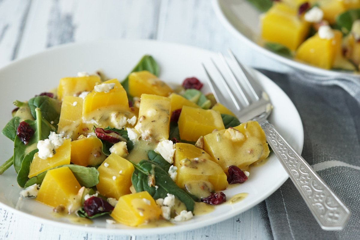 Golden Beet Salad with Toasted Spice Vinaigrette