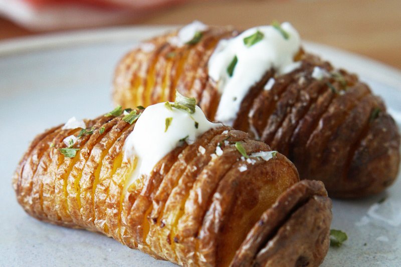Air Fryer Hasselback Potatoes