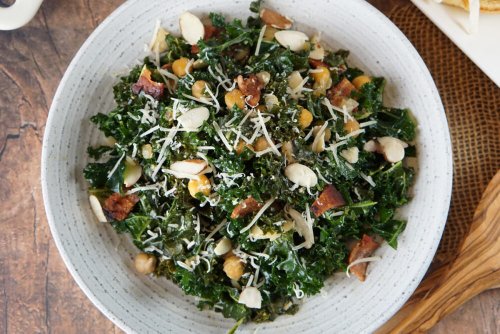 Hearty Kale Salad with Bacon Vinaigrette