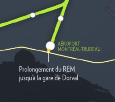 REM - Prolongement vers la gare de VIA à Dorval (Antenne de l'Aéroport)