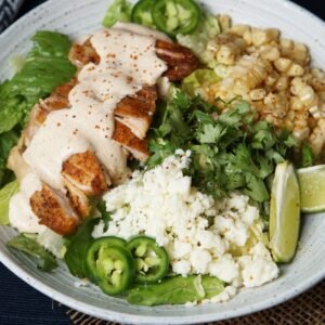 Air Fryer Street Corn Chicken Salad