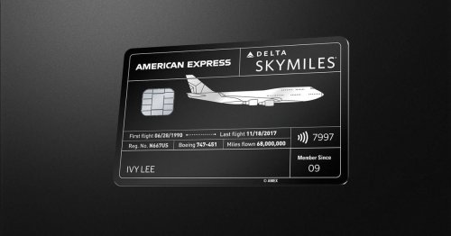 Delta debuts limited-edition Amex Reserve card, made from a Boeing 747 ...