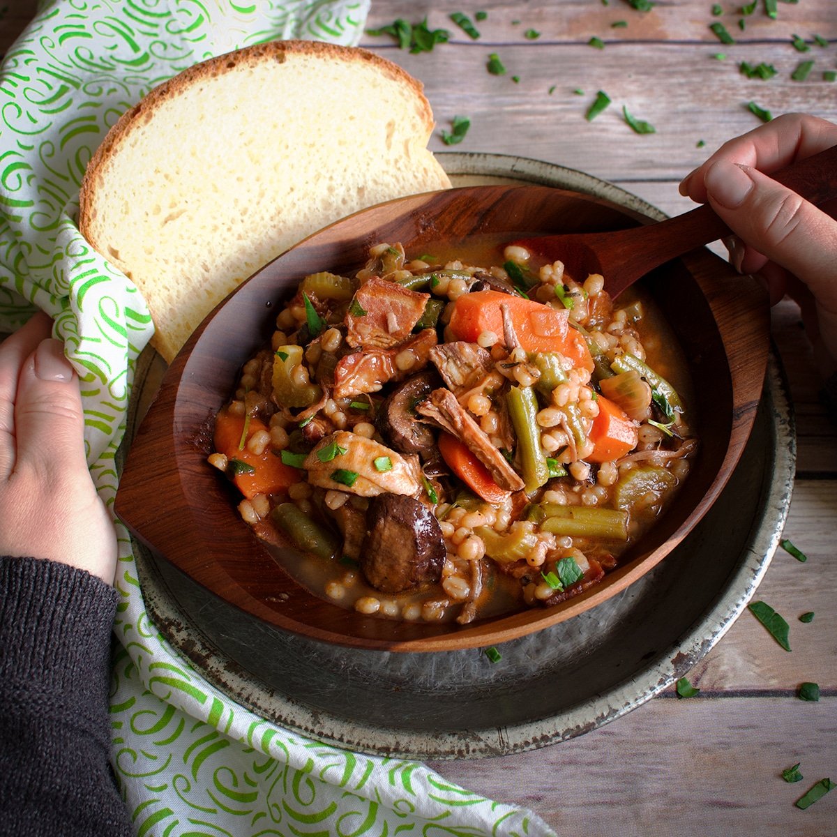 Beef and Barley Soup with Roasted Mushrooms and Bacon Flipboard