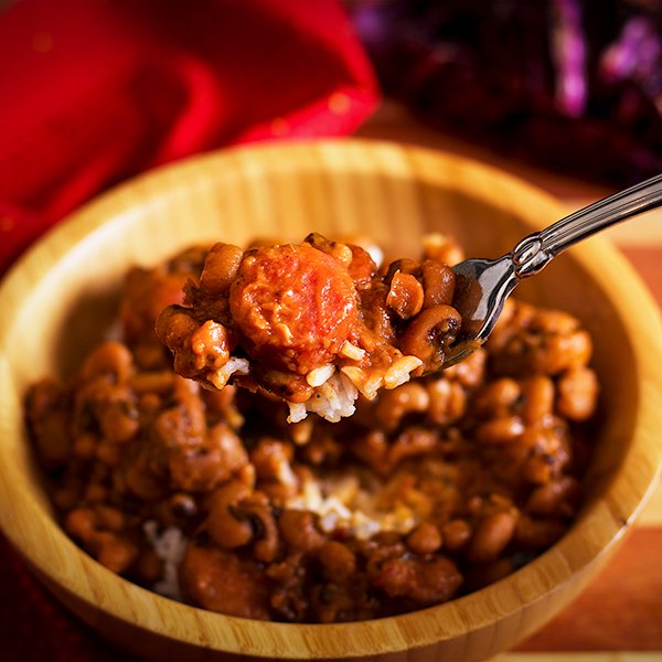 Black Eyed Peas with Andouille Sausage