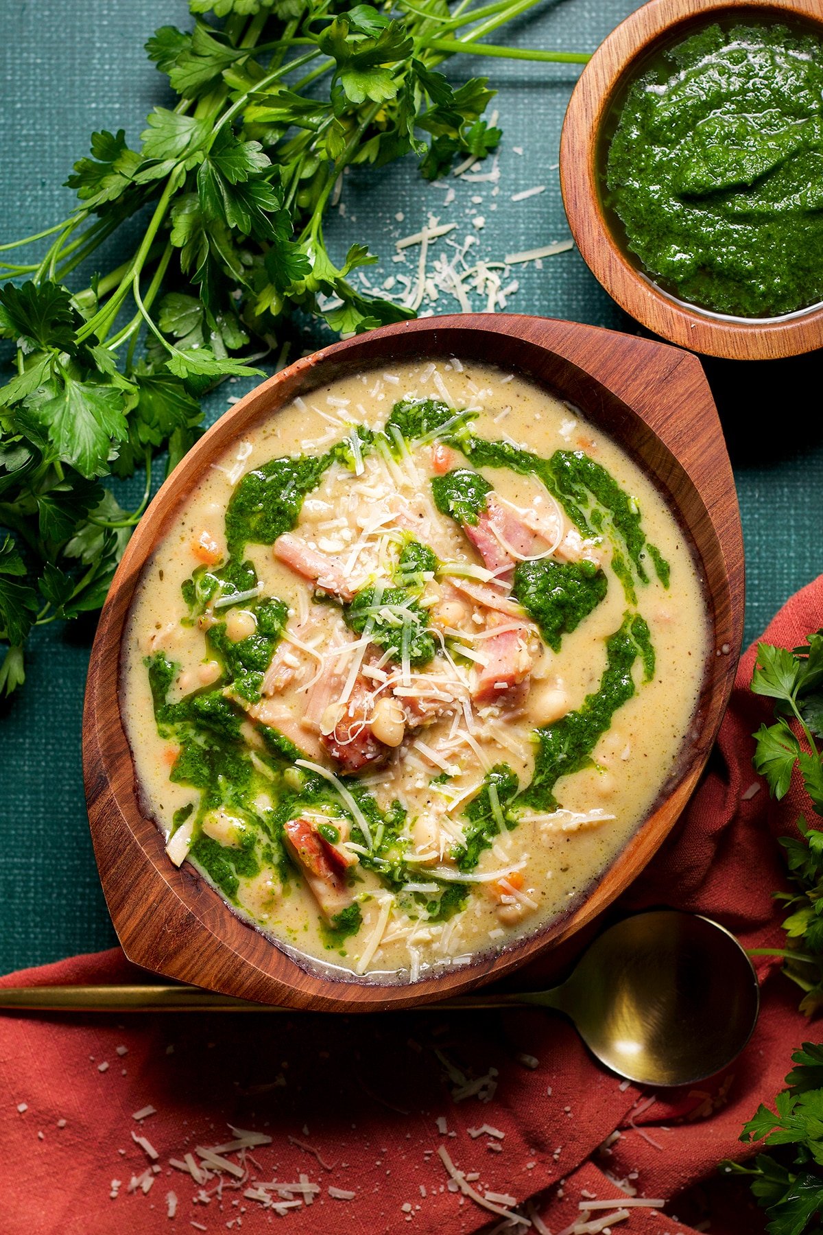 Creamy Navy Bean Soup with Ham