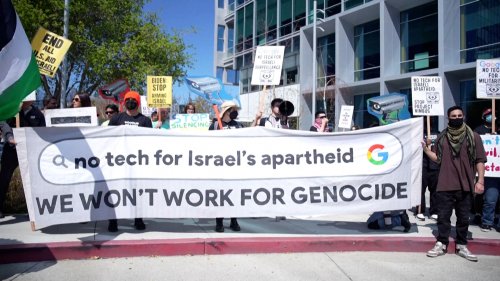 Google workers protest over Project Nimbus deal with Israel