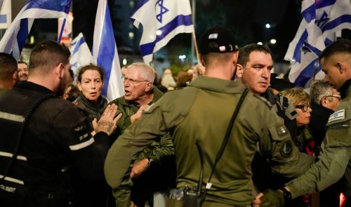 Israeli protester says Israel is behaving like Nazi Germany