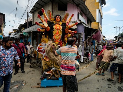 Photos: Kolkata artists make idols to celebrate Durga Puja