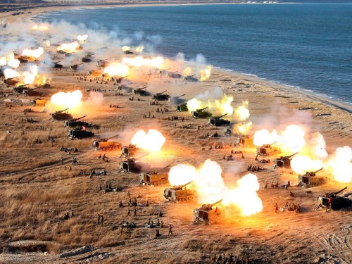 North Korea fires artillery barrage in ‘warning’ to South Korea