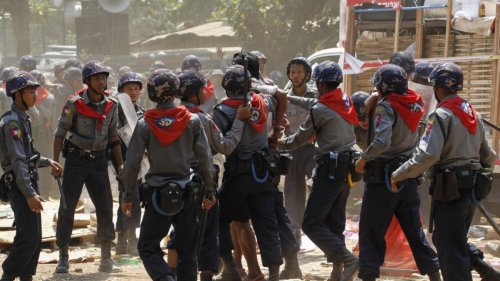 Myanmar police crack down on student protesters