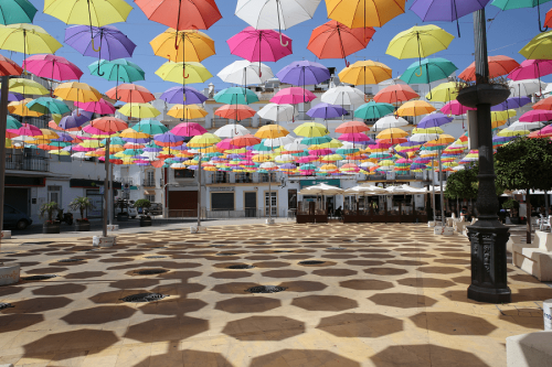 Torrox and its umbrellas * All PYRENEES · France, Spain, Andorra