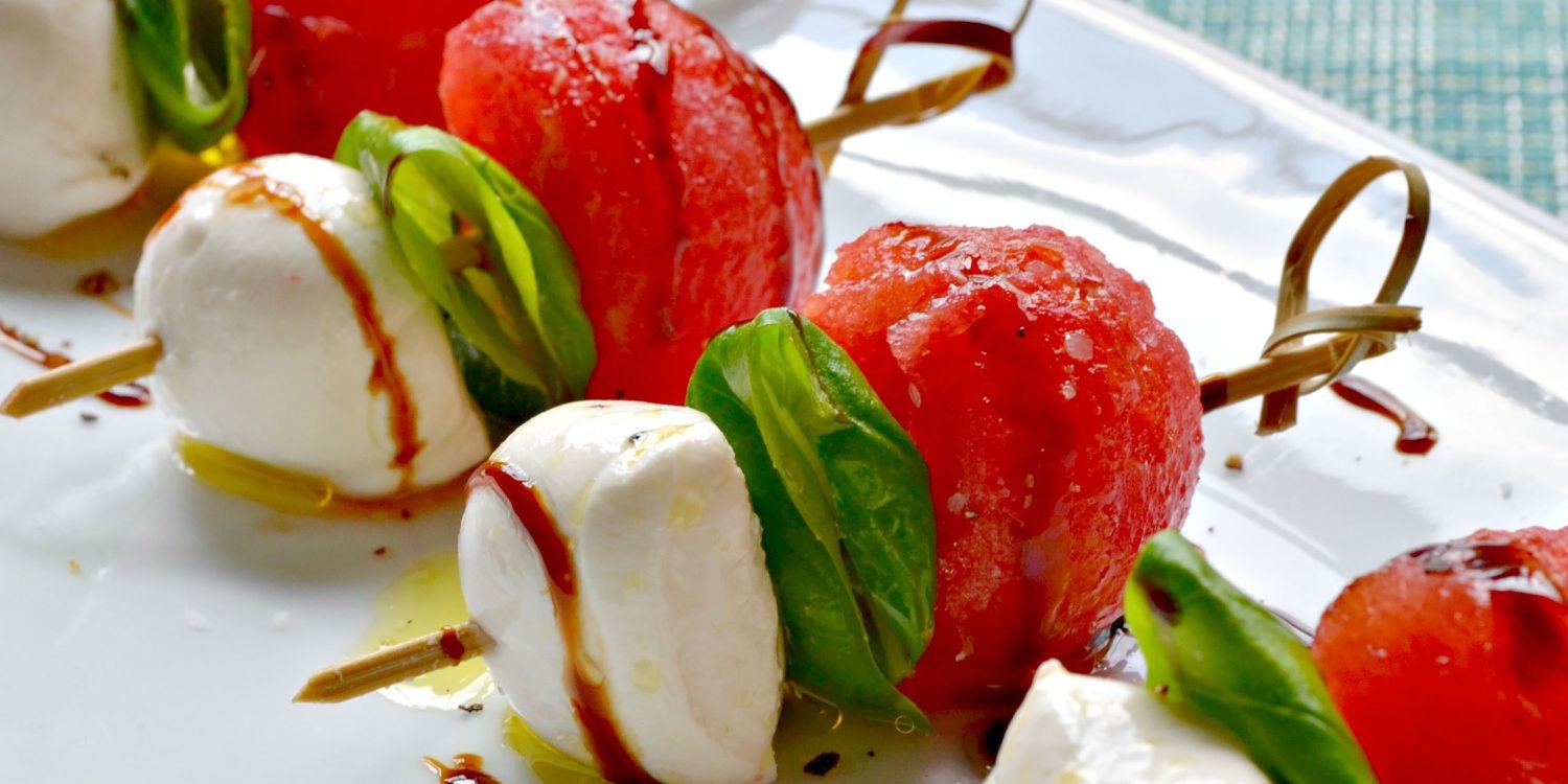 Watermelon Caprese Appetizer