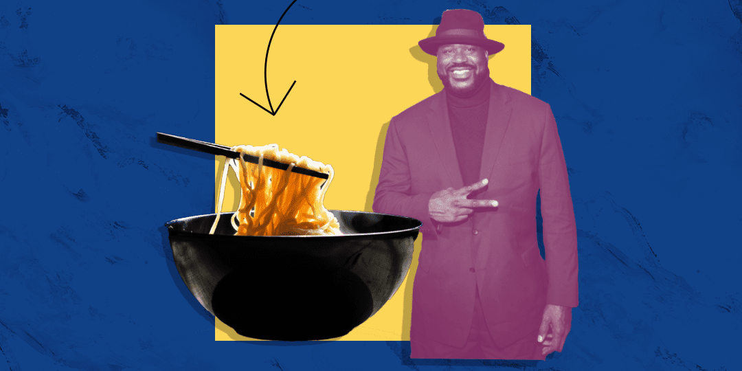 Shaquille O'Neal's Cheesy Chicken Alfredo Ramen Is the Budget-Friendly Meal of Champions