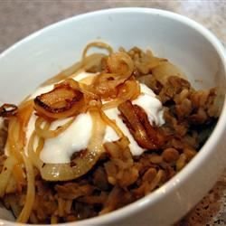 Lentils and Rice with Fried Onions (Mujadarrah)