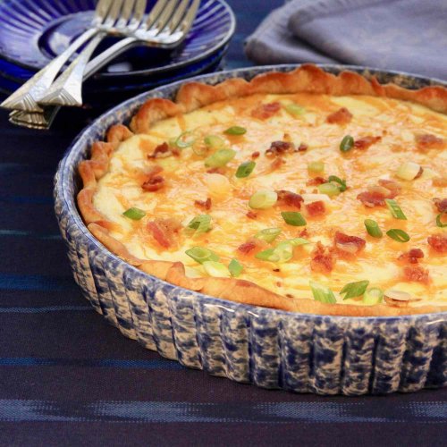 Bacon, Cheese, and Caramelized Onion Quiche