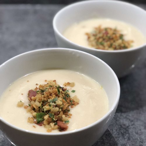 Cream of Cauliflower Soup With Bacon Gremolata Recipe