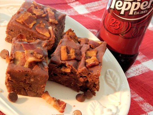Dr Pepper Bacon Brownies