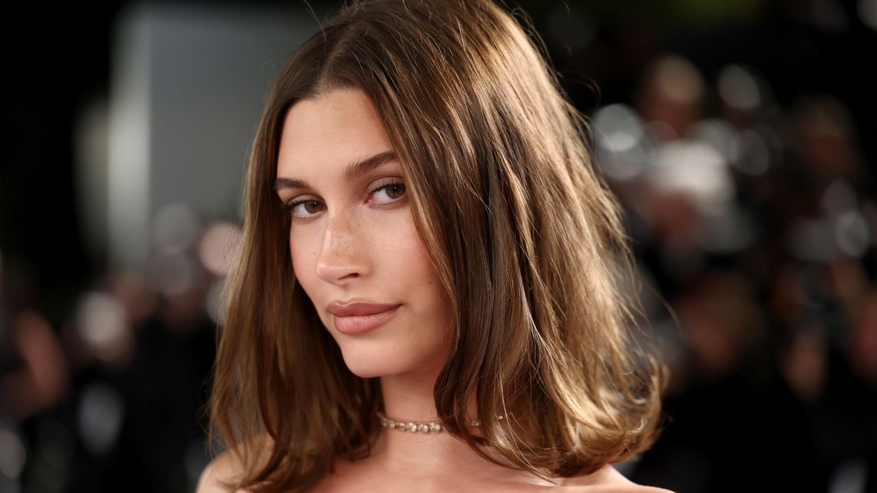 Hailey Bieber's Sky Blue Nails Could Cool Down a Heatwave