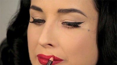 Here Are Dita Von Teese's Three Favorite Red Lipsticks (Plus What She Looks Like Without Any Lipstick On)