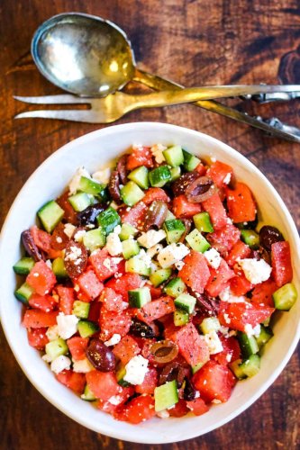5-Ingredient 5-Ingredient Watermelon Feta Salad | All Ways Delicious