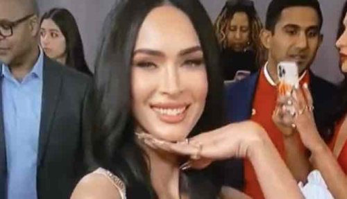 Megan Fox Shows Floatation Devices In Grammys Video