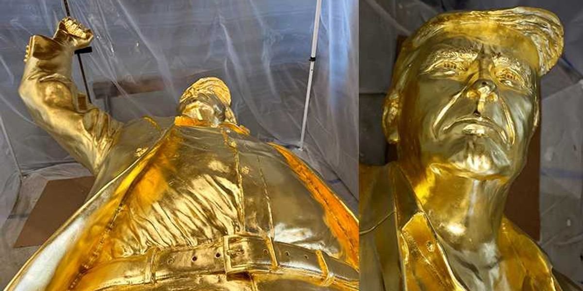 Trump sculptor tears apart crew behind gold 'Don Colossus'