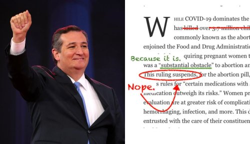 Public health expert offers brutal edits to Ted Cruz's wildly misleading abortion pill screed